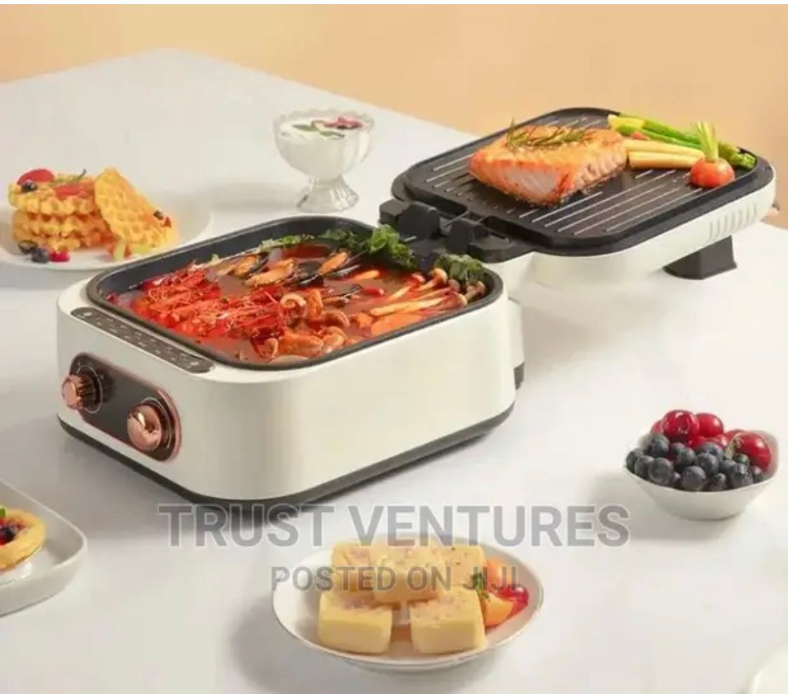 10 in 1 Electric Grill with Cooking Pot, Multifunctional Cooker
