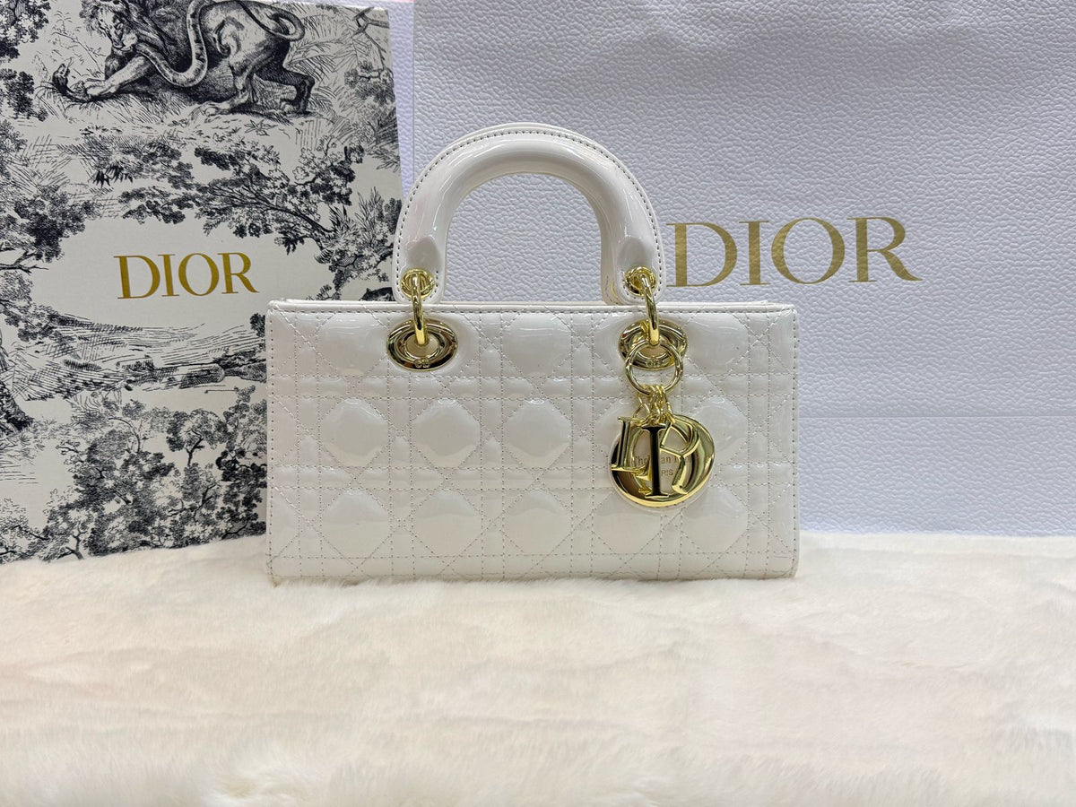 Lady Cannage Glossy Leather Bag 26cm