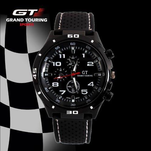 GT Racer Military Pilot Watch for Men – Black Silicone Sports Watch UAE