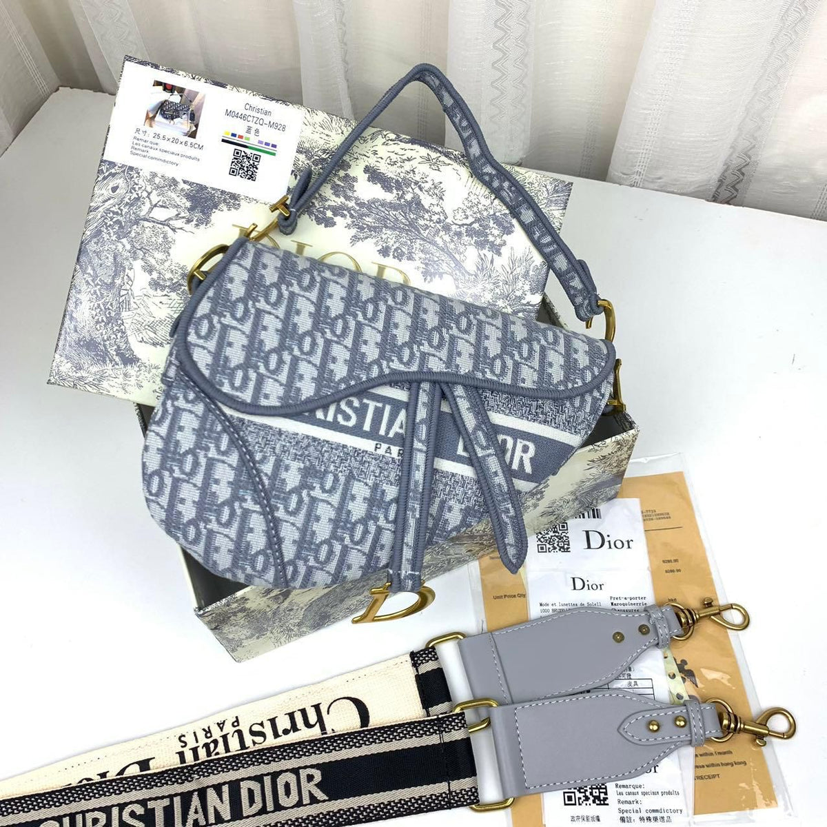 ππππ π Oblique Embroidered Saddle Bag - Saadstore