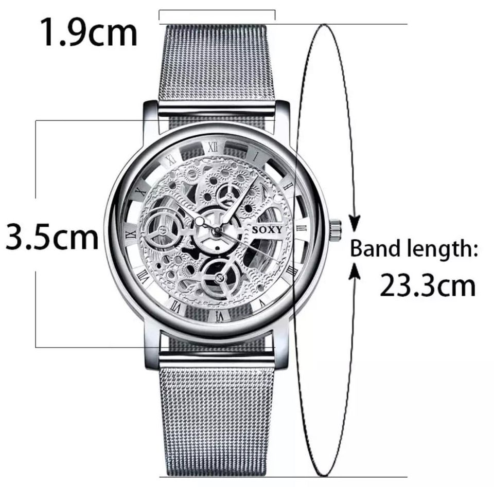 Watch men's Fashion Business Skeleton Watch