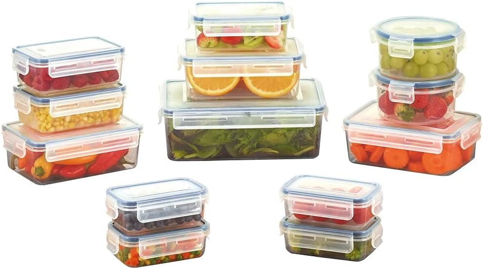 13-Piece Airtight Food Storage Container Set with Lids | Microwave & Dishwasher Safe | Leakproof for Kitchen & Lunch Box