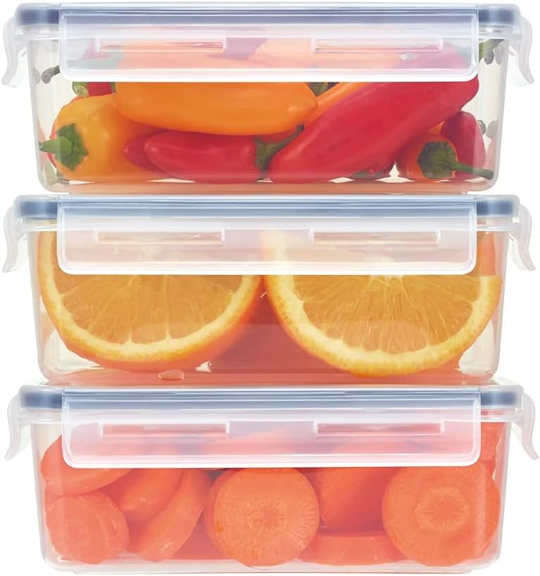 13-Piece Airtight Food Storage Container Set with Lids | Microwave & Dishwasher Safe | Leakproof for Kitchen & Lunch Box