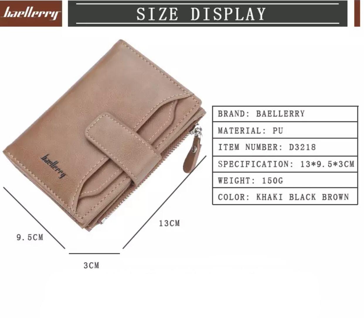 Men's Leather Wallet with Coins Pocket