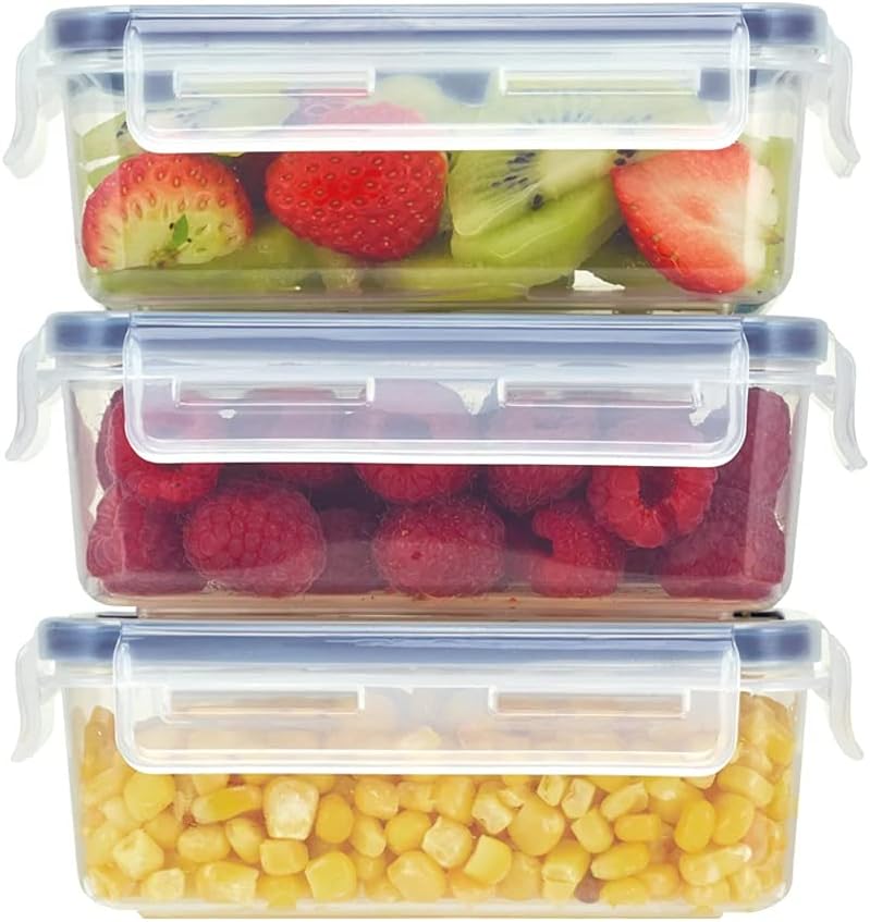 13-Piece Airtight Food Storage Container Set with Lids | Microwave & Dishwasher Safe | Leakproof for Kitchen & Lunch Box