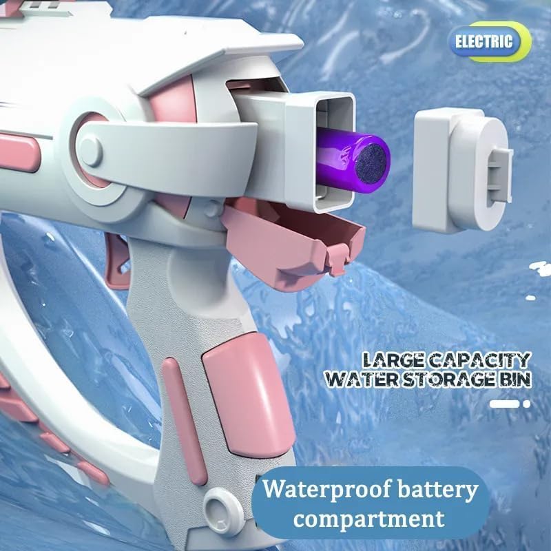 : Water Gun Toy for Kids NIBEMINENT Electric Automatic High Pressure Strong Toys Water Gun, Cool Appearance Large Capacity Fast Firing Speed Long Range(2 COLORS)
