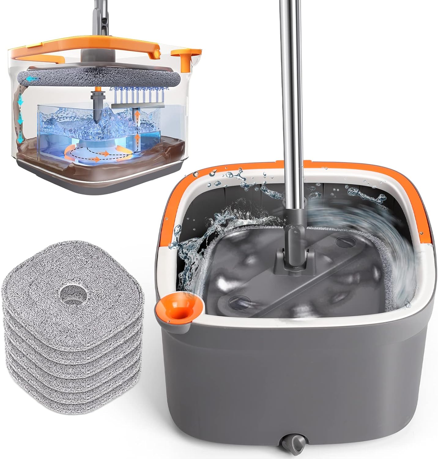 360° Bucket Spin Mop Set