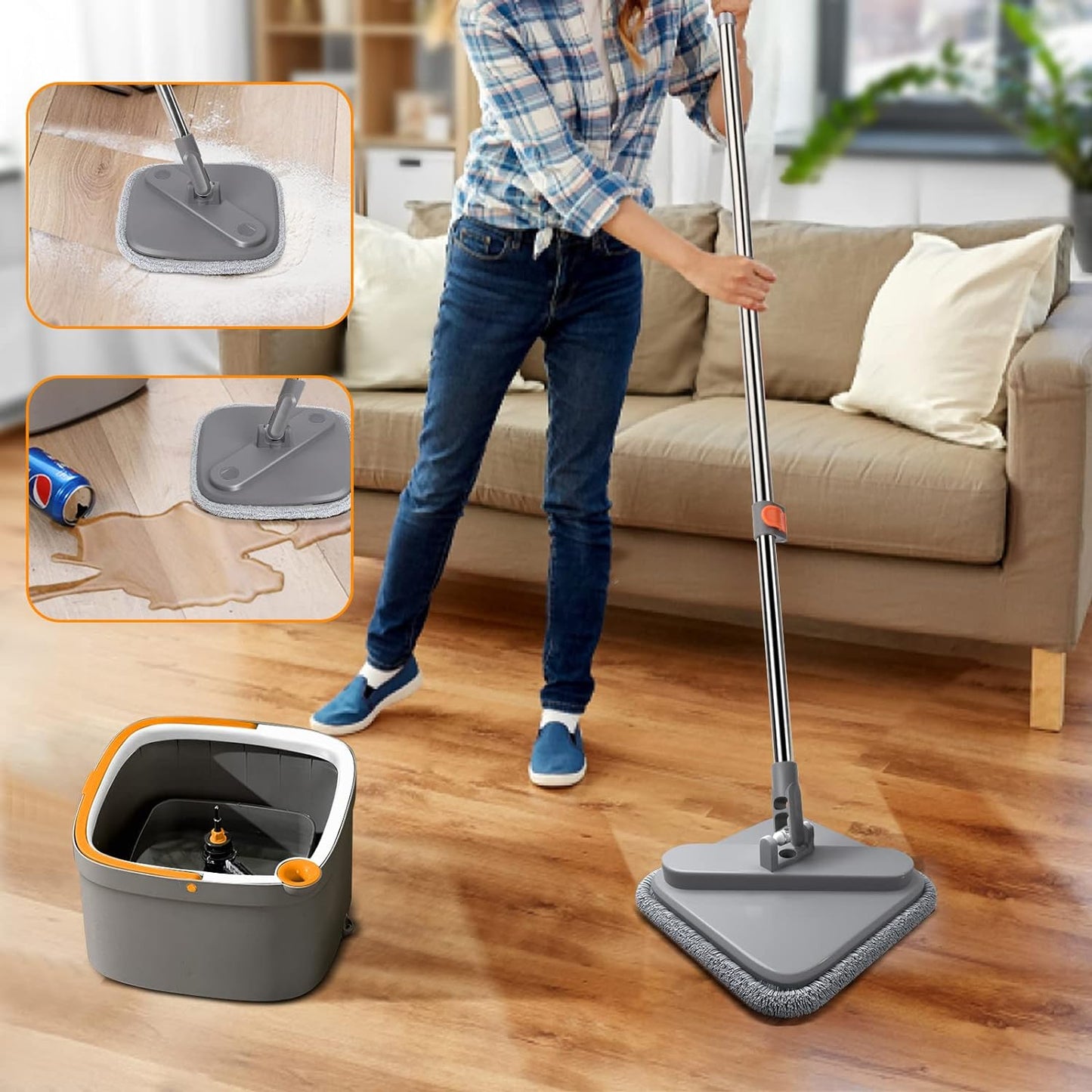 360° Bucket Spin Mop Set