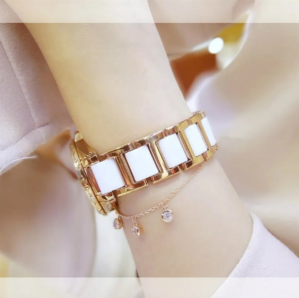 Luxury  Rhinestone Watch Women Gold Watch