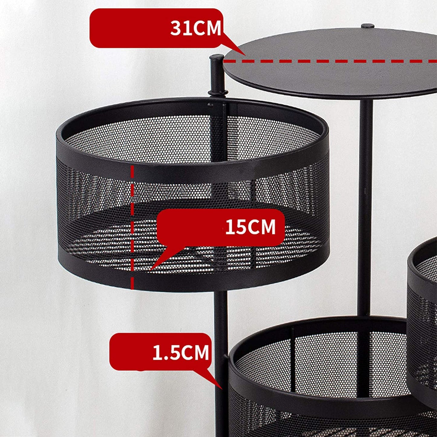 360° Layered Shelf Storage Rack