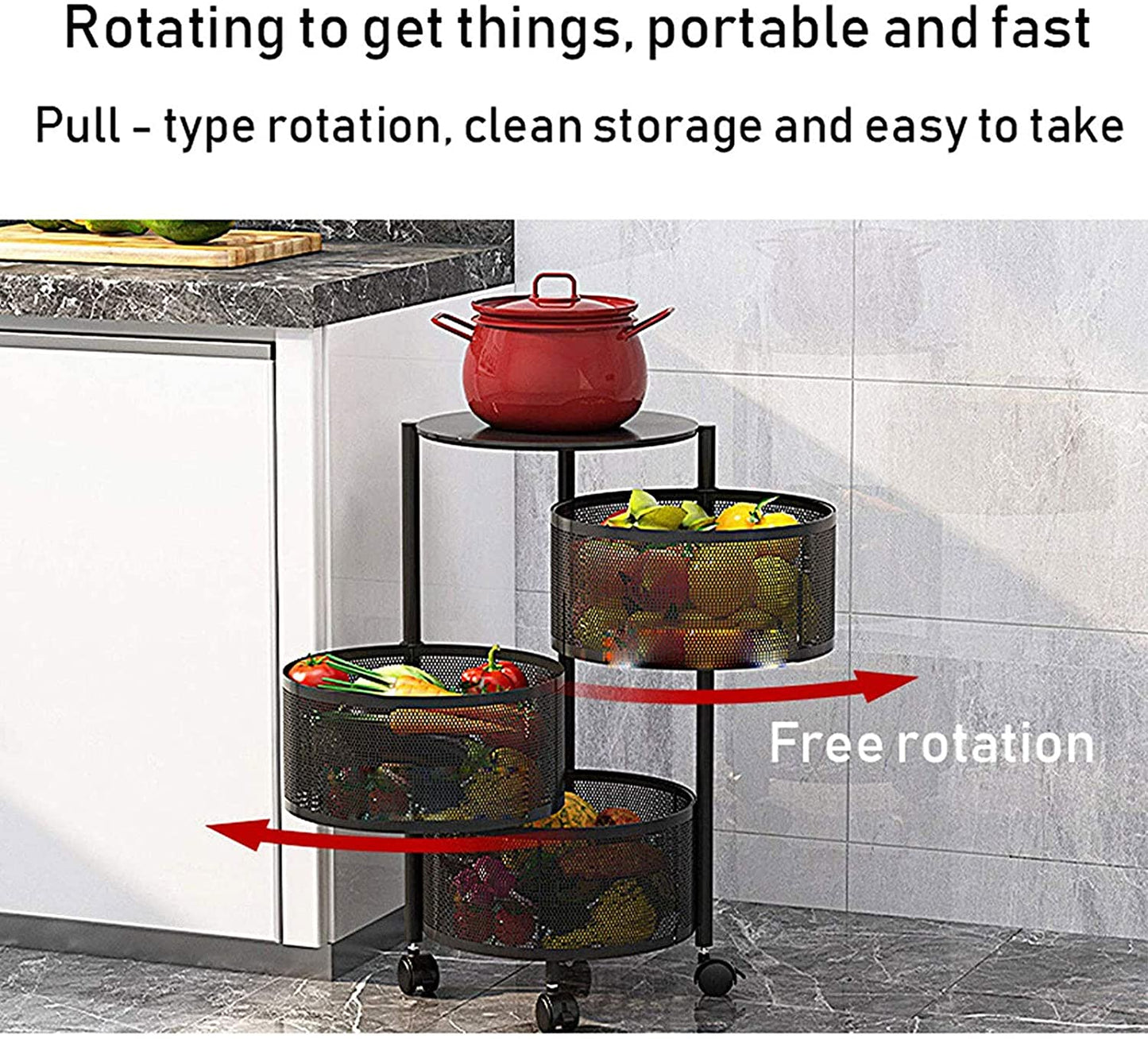 360° Layered Shelf Storage Rack