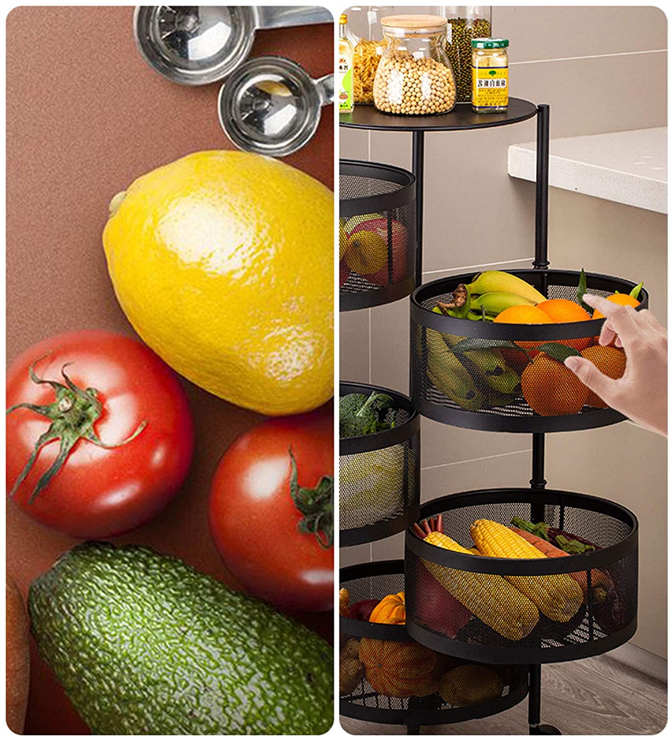 360° Layered Shelf Storage Rack