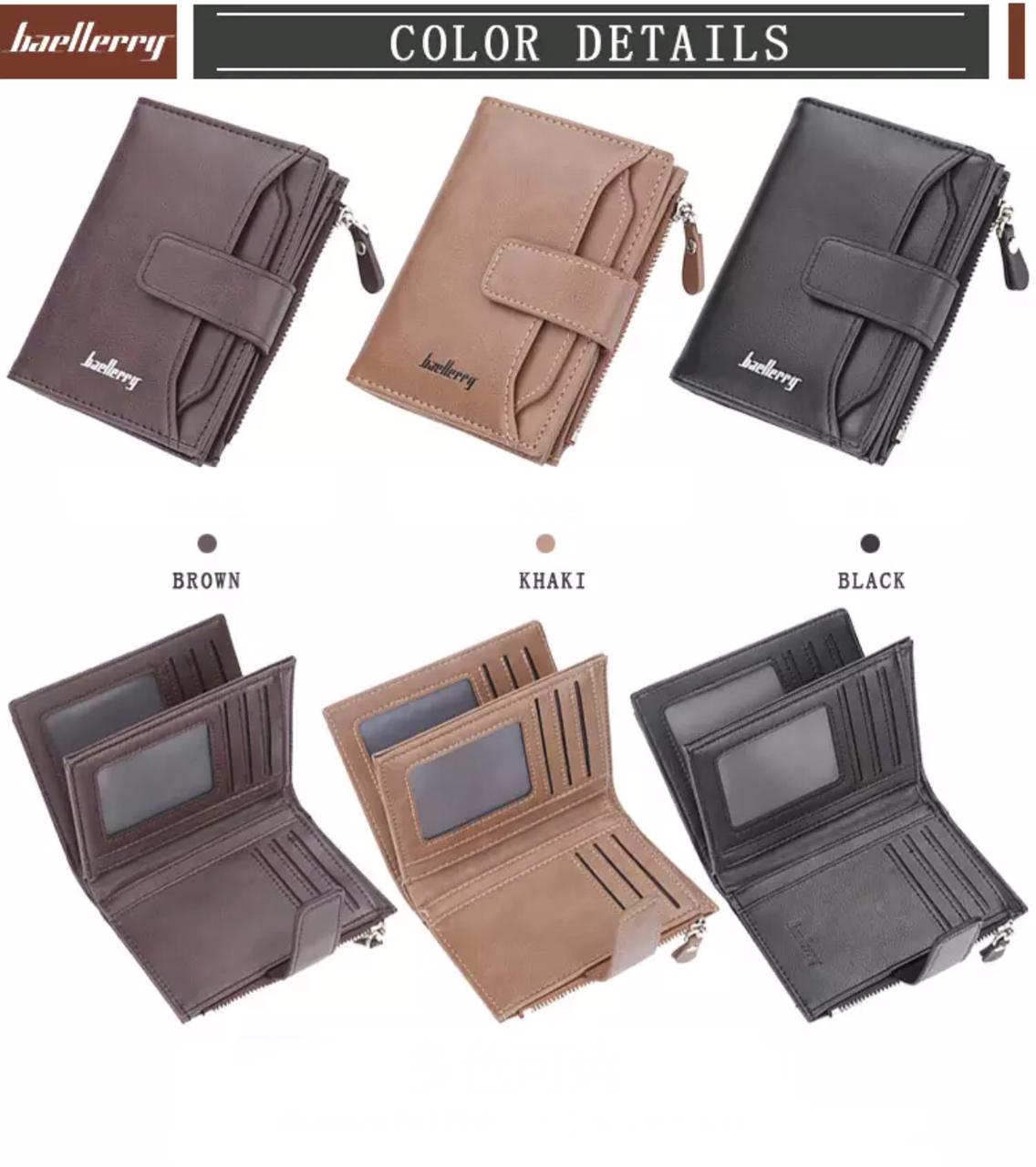 Men's Leather Wallet with Coins Pocket