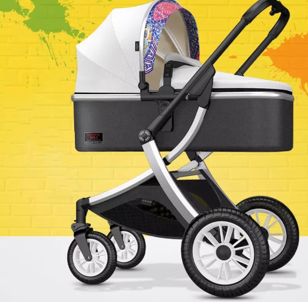 Luxury Baby Pram 3 In 1 European Foldable Pram Baby Pram Stroller - Saadstore