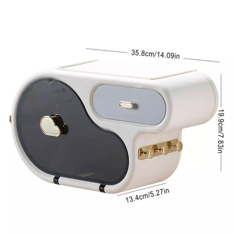 Wall Mount Toilet Roll Paper Organizer