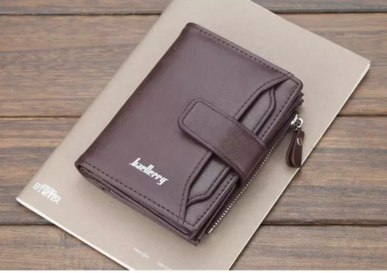 Men's Leather Wallet with Coins Pocket