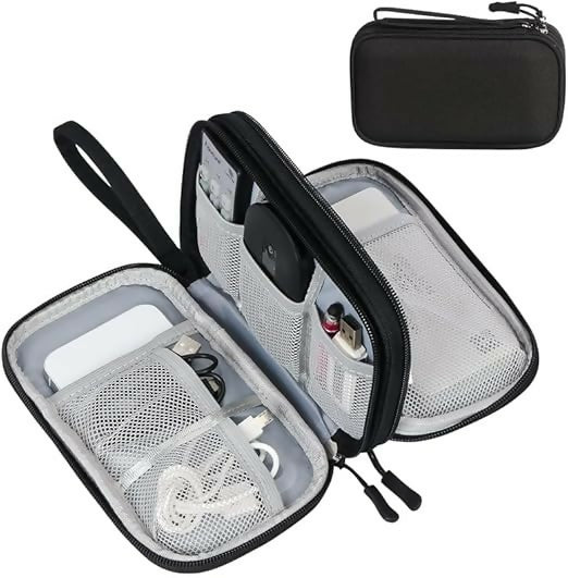 Tech Organizer Bag - Travel Electronic Accessories Pouch for Charger, Cables, Power Bank, Hard Drives | Waterproof & Shockproof | UAE
