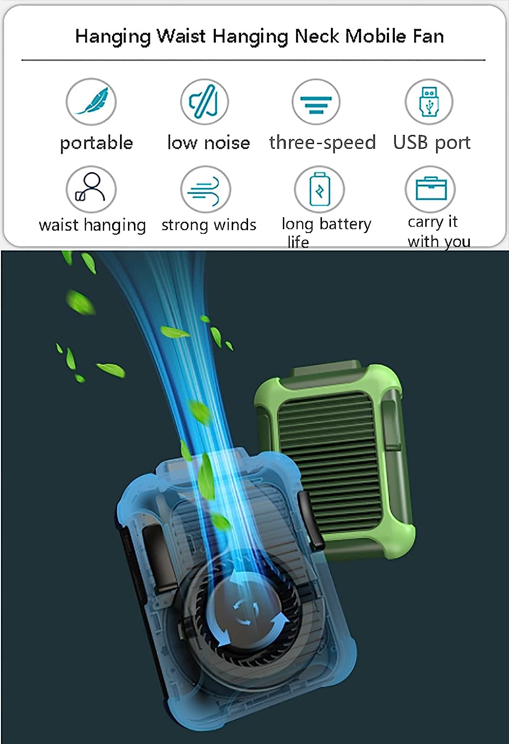 Cooling Fan & USB Necklace Fan for Travel