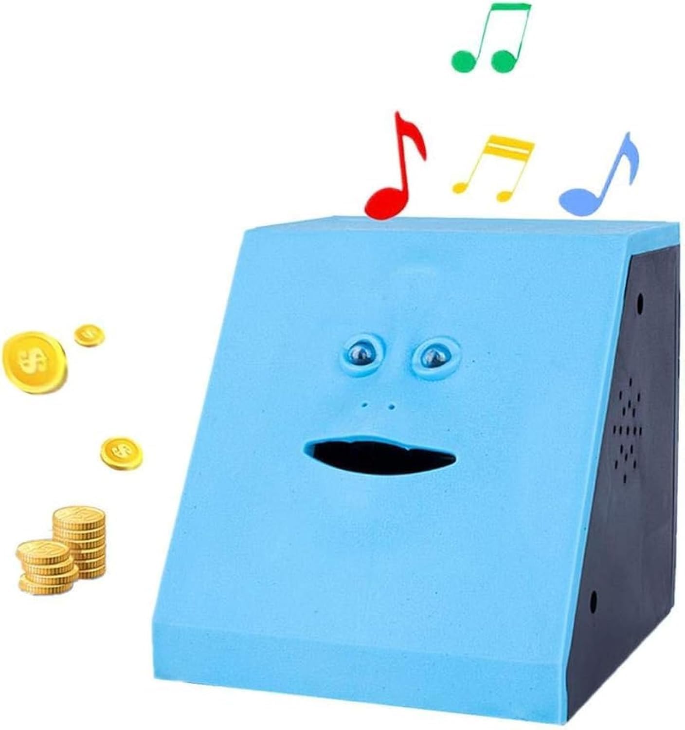Face Bank and Piggy Bank Coin Eater, Funny Money Saving Box and Wacky Coin Jar