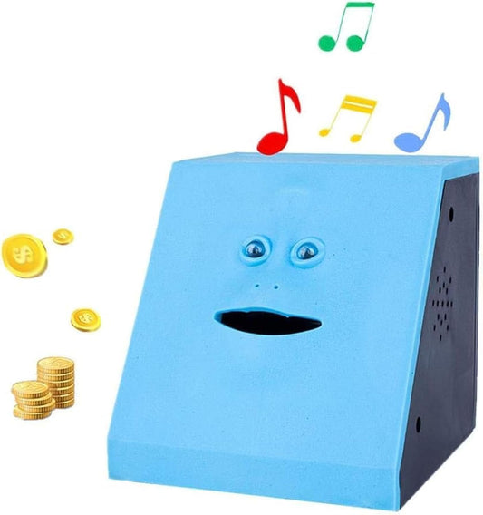 Face Bank and Piggy Bank Coin Eater, Funny Money Saving Box and Wacky Coin Jar