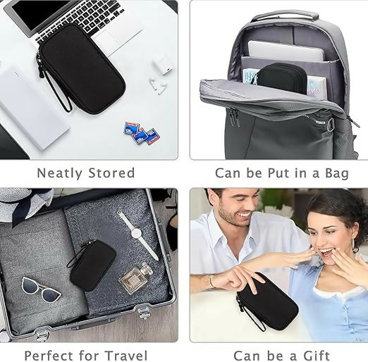 Tech Organizer Bag - Travel Electronic Accessories Pouch for Charger, Cables, Power Bank, Hard Drives | Waterproof & Shockproof | UAE