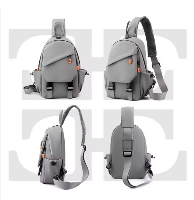 Men's & Women's Waterproof Oxford Crossbody Bag with USB Port | Unisex Chest Bag for Daily Use | OEM Customization UAE