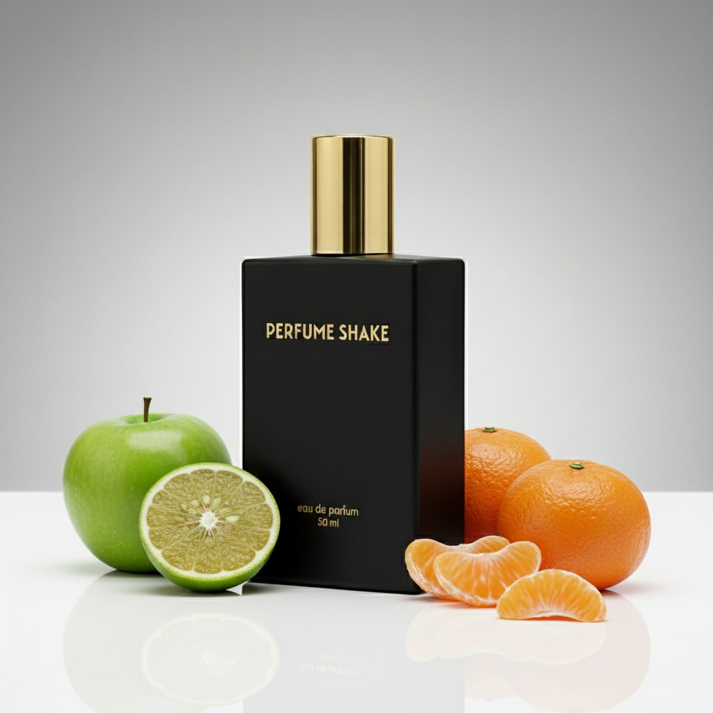 Black Perfume Shake 398 with aromatic green, citrus and woody notes for men in UAE