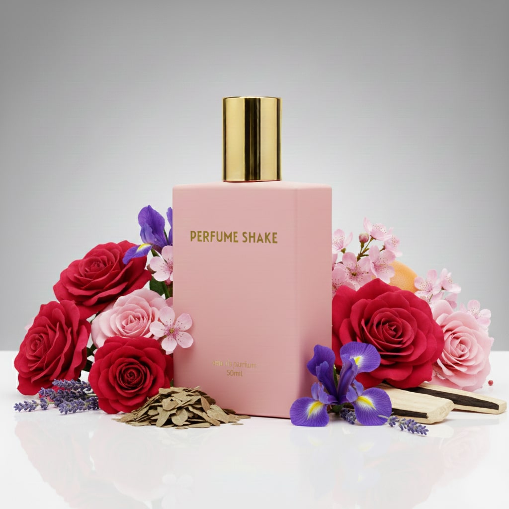 Pink Perfume Shake 383 elegant fragrance with lavender, vanilla, and sandalwood notes for women in UAE.