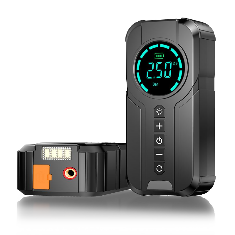 Car Starter Tyre Air Inflator 6000mAh Super Power Jump Starter Power Station with Emergency Lights