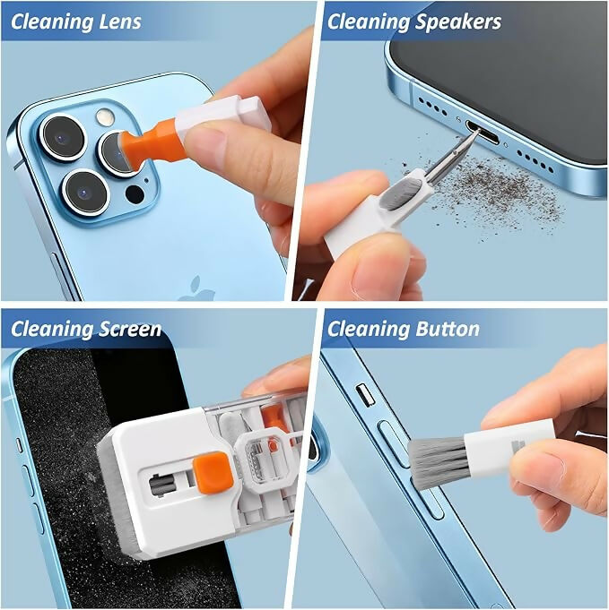 Keyboard Cleaning Kit, All in 1 Keyboard Cleaner, PC Keyboard Cleaner with Brush, Keyboard Cleaning, Laptop Cleaning Set, Keyboard Cleaner Mobile Phone for iPhone, Tablet, Computer, Camera