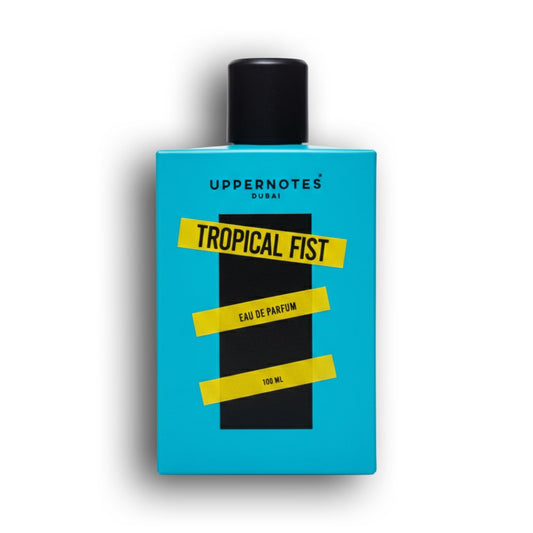 Perfume bottle with blue packaging and black cap name '- PERFUME SHAKE, wooy tobacco, oud, sweet notes unisex best perfume in UAE