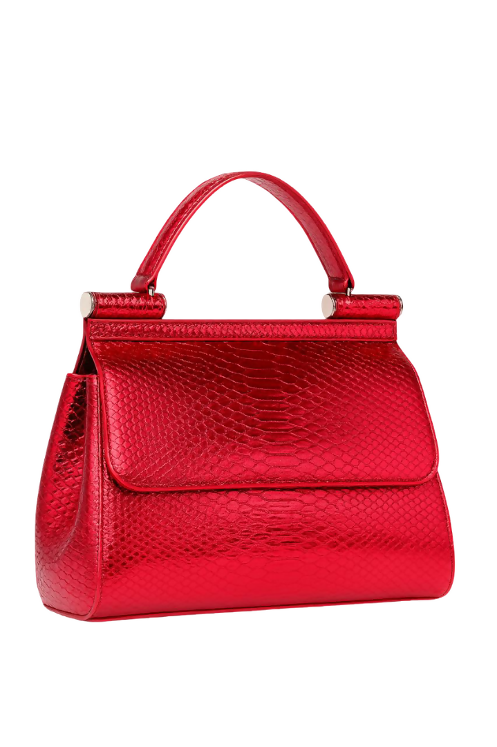 Luxury Top Handle Party Handbag for Women – Crocodile Texture Designer Purse