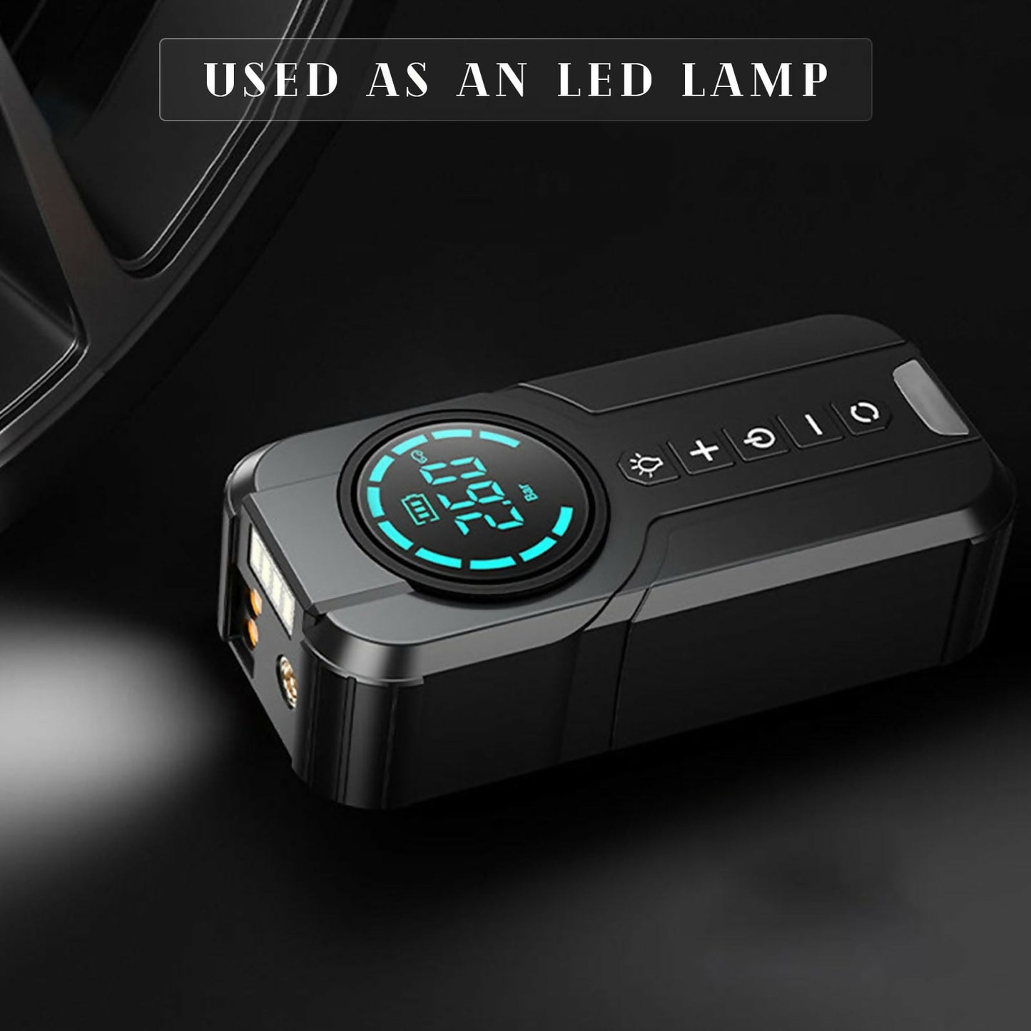 Car Starter Tyre Air Inflator 6000mAh Super Power Jump Starter Power Station with Emergency Lights