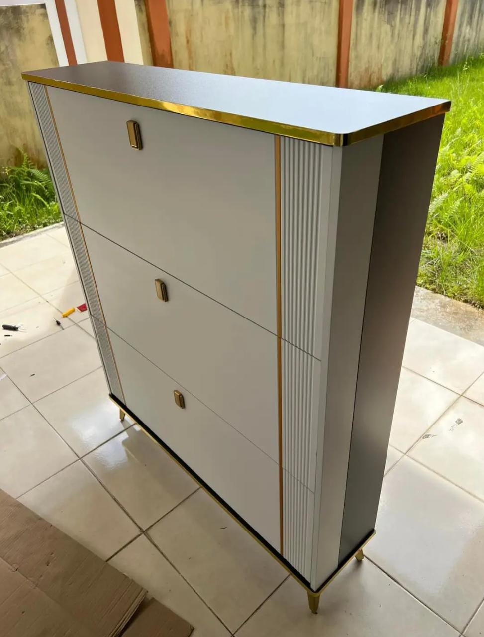 Italian-style luxury ultra-thin shoe cabinet