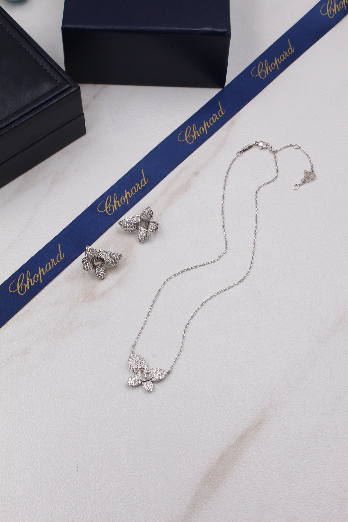 Chopard Happy Butterfly x Mariah Carey Necklace & Earrings