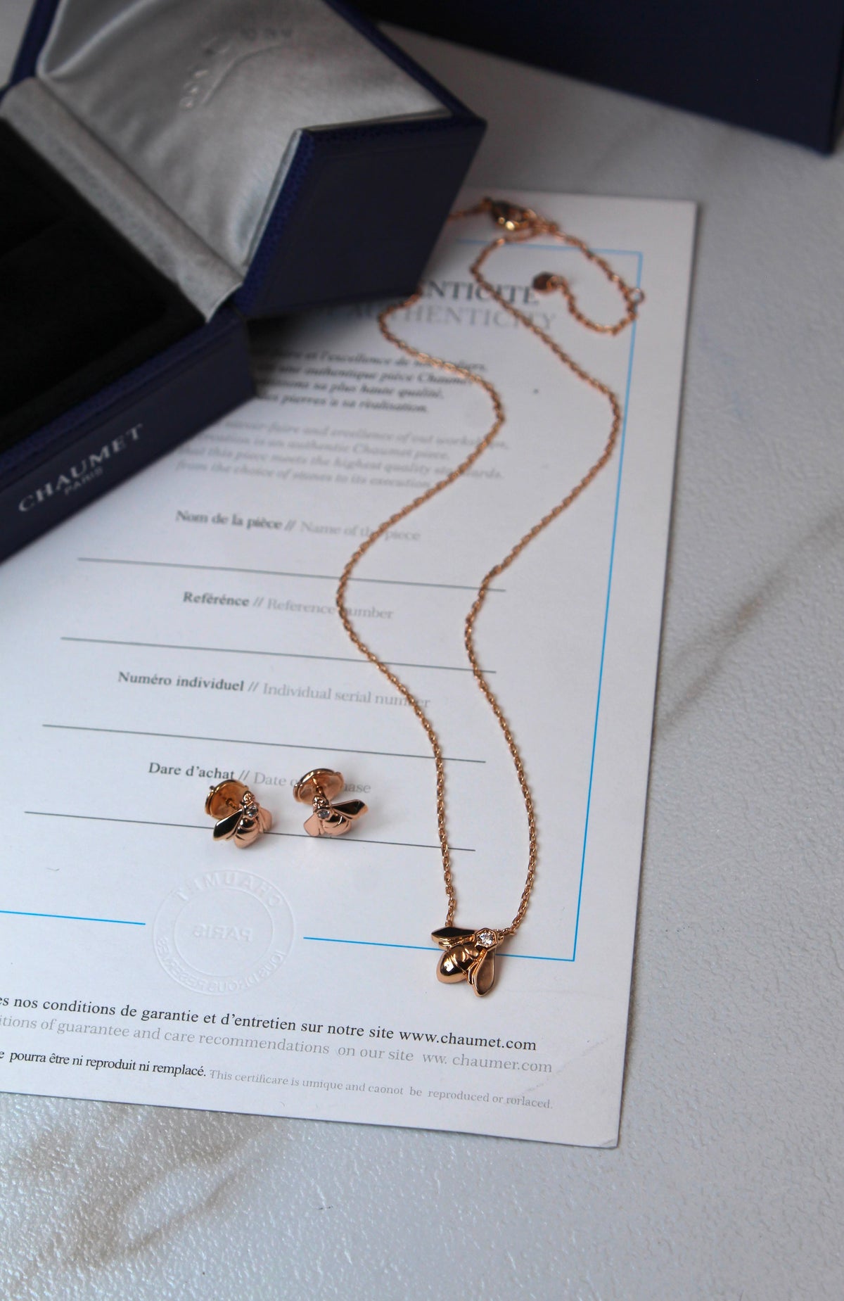 Chaumet Bee De Necklace & Earrings
