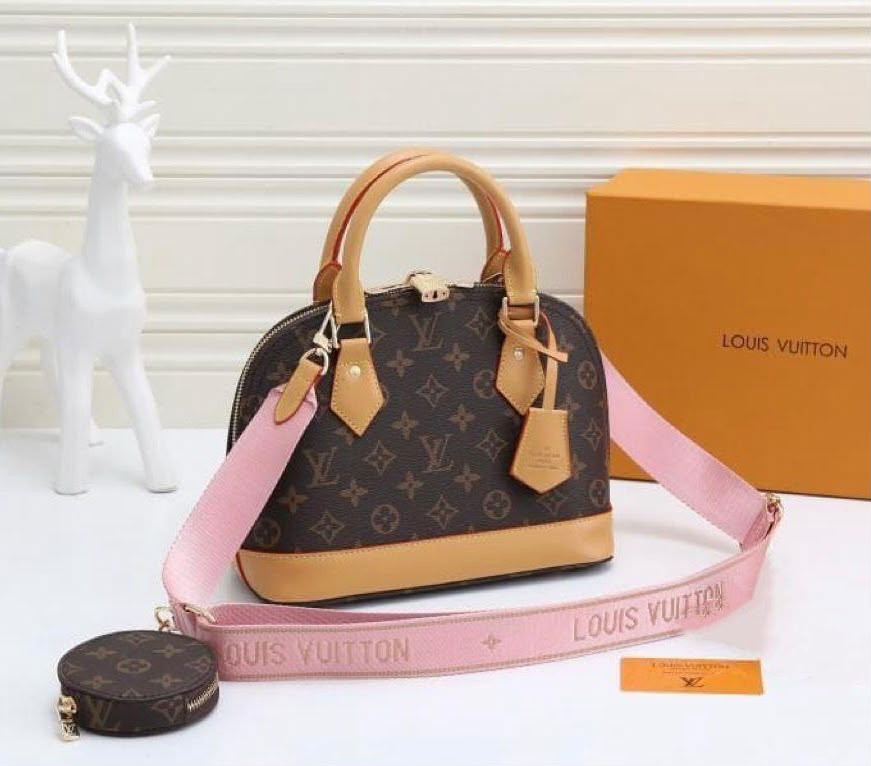 LV Alma Damier Canvas Leather Bag 26cm