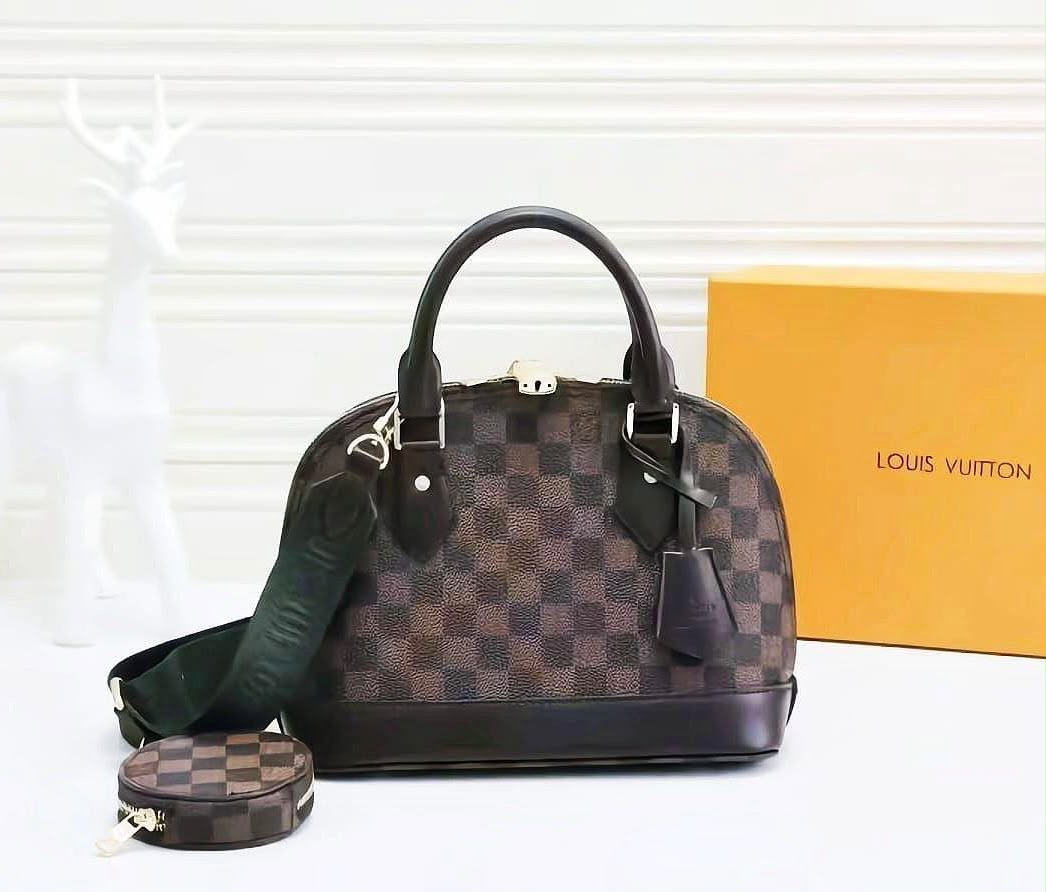 LV Alma Damier Canvas Leather Bag 26cm