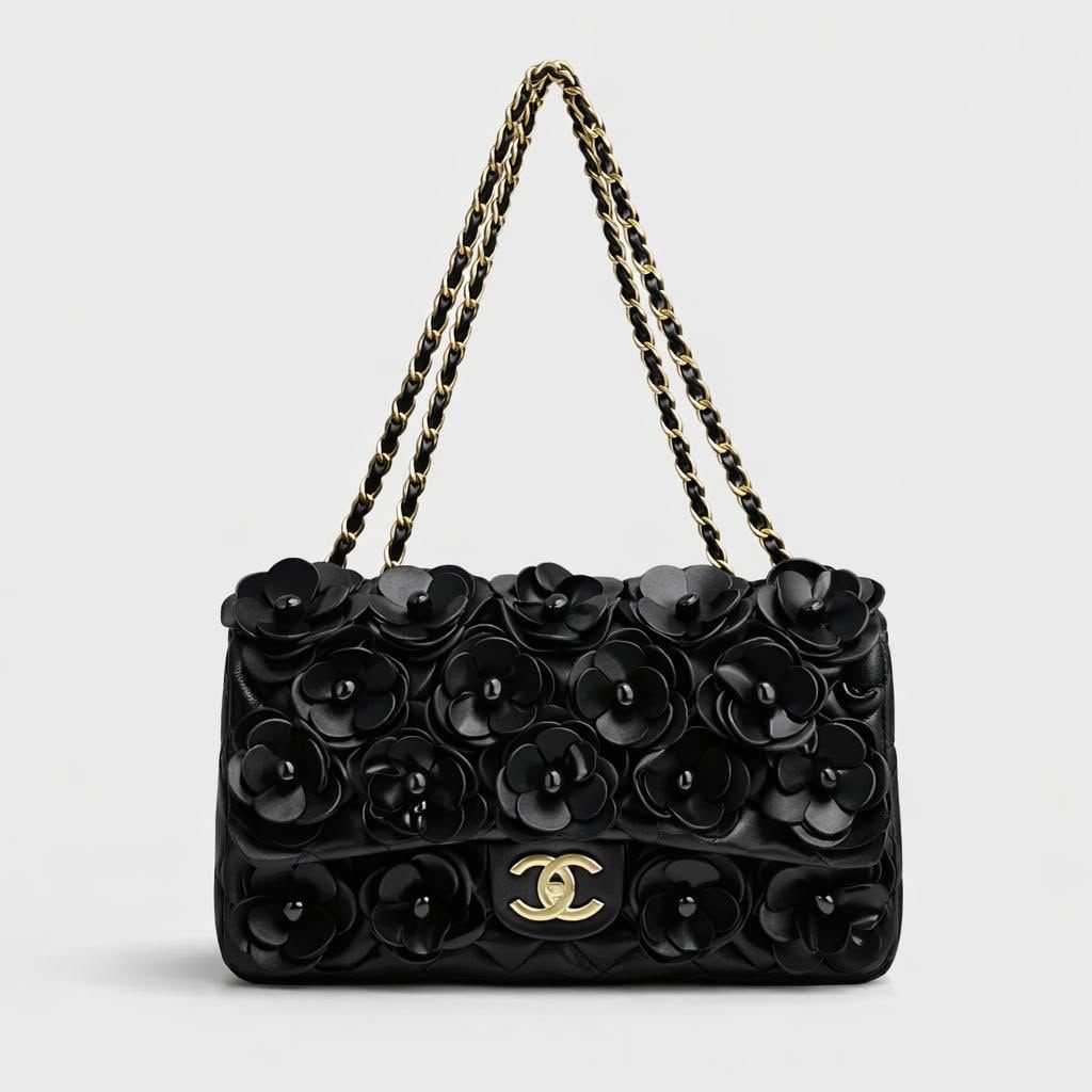 Camellia Floral Flap Bag