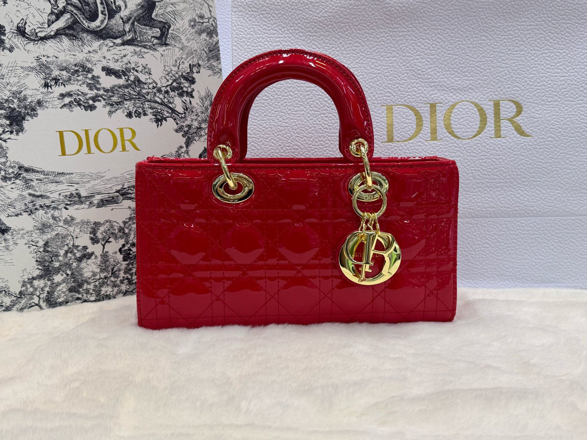 Lady Cannage Glossy Leather Bag 26cm