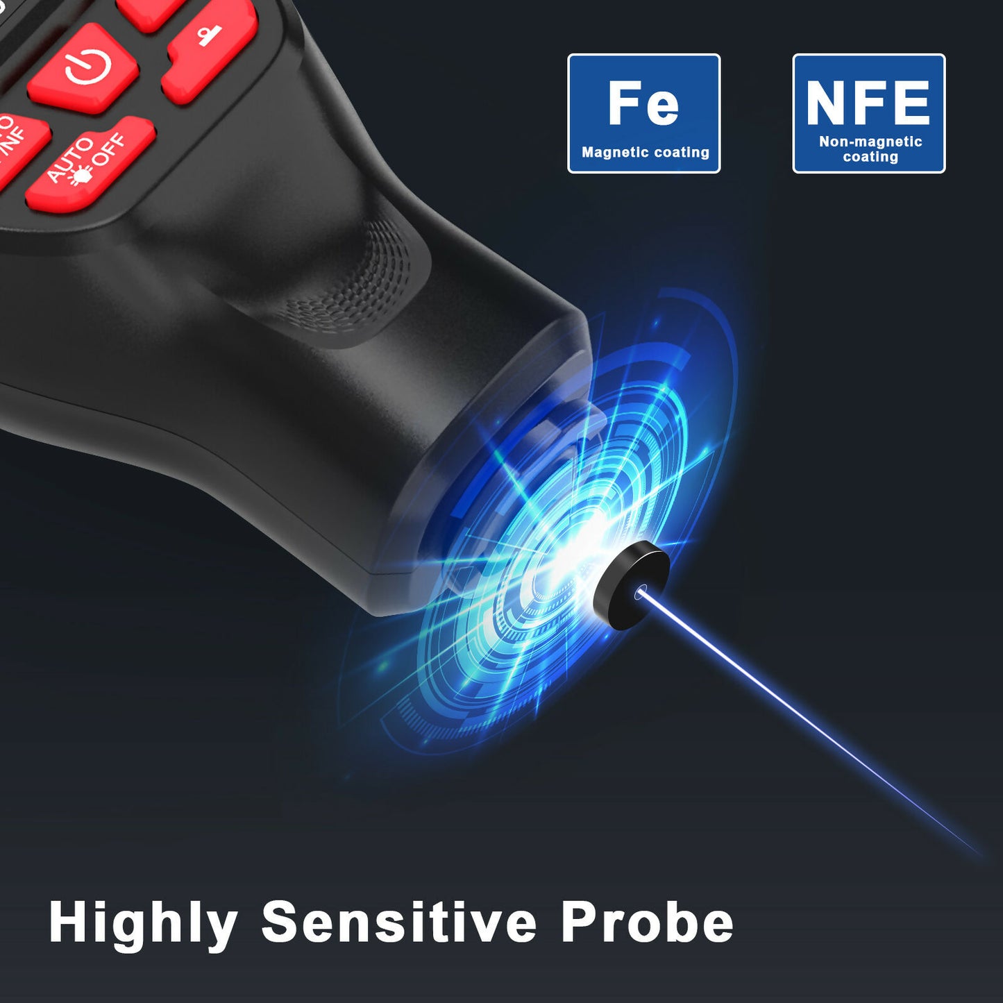 New Arrivals HW300-MAX Paint Coating Thickness Gauge 0-2000UM Car Paint Film Tester Galvanizing Coating Thickness Gauge