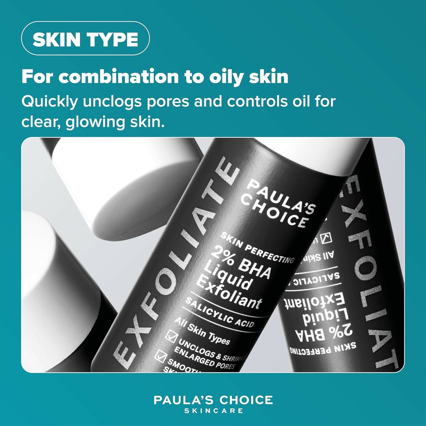 Paula's Choice 2% BHA Liquid Exfoliant Salicylic Acid for Oily Skin - Fights Blackheads, Minimizes Pores, Face Peel - 30ml | UAE Online