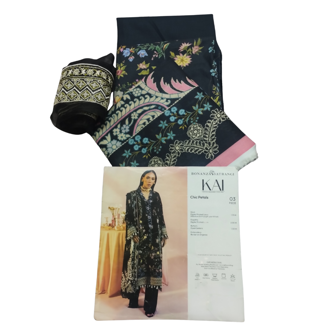 Unstitched 3PC Lady Suits in Dubai & UAE | Digital Printed Lawn