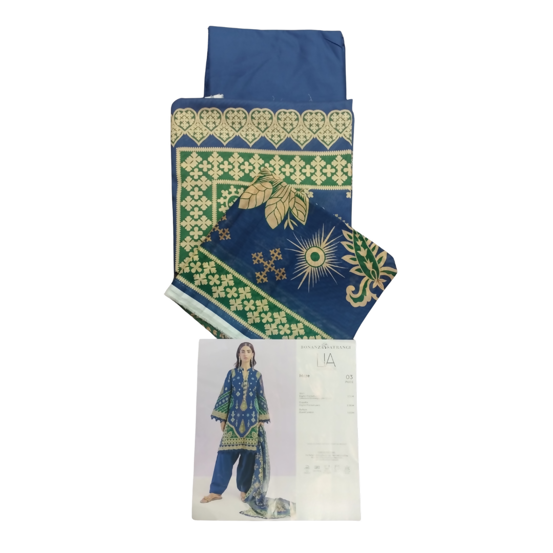 Unstitched 3PC Lady Suits in Dubai & UAE | Digital Printed Lawn