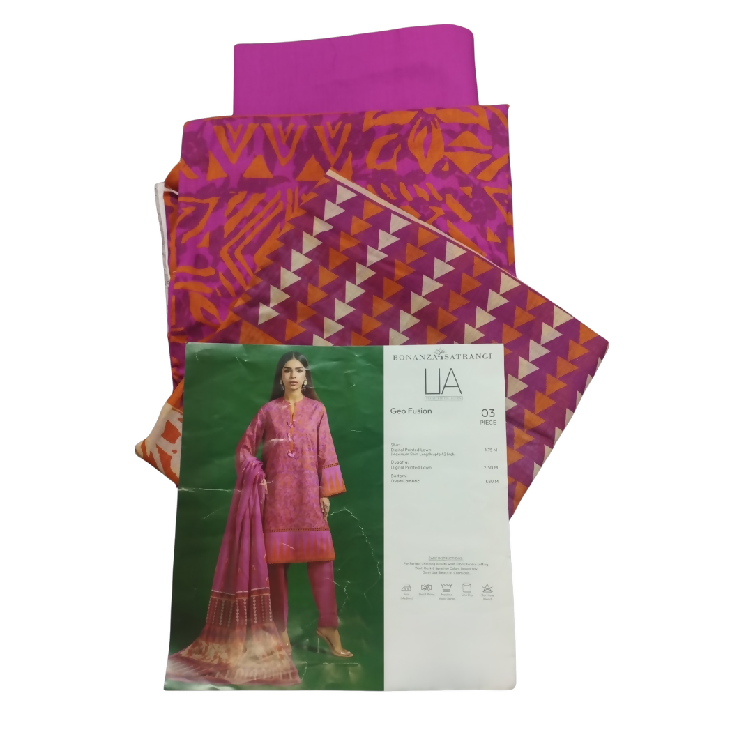 Unstitched 3PC Lady Suits in Dubai & UAE | Digital Printed Lawn