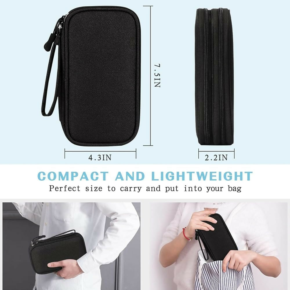 Tech Organizer Bag - Travel Electronic Accessories Pouch for Charger, Cables, Power Bank, Hard Drives | Waterproof & Shockproof | UAE