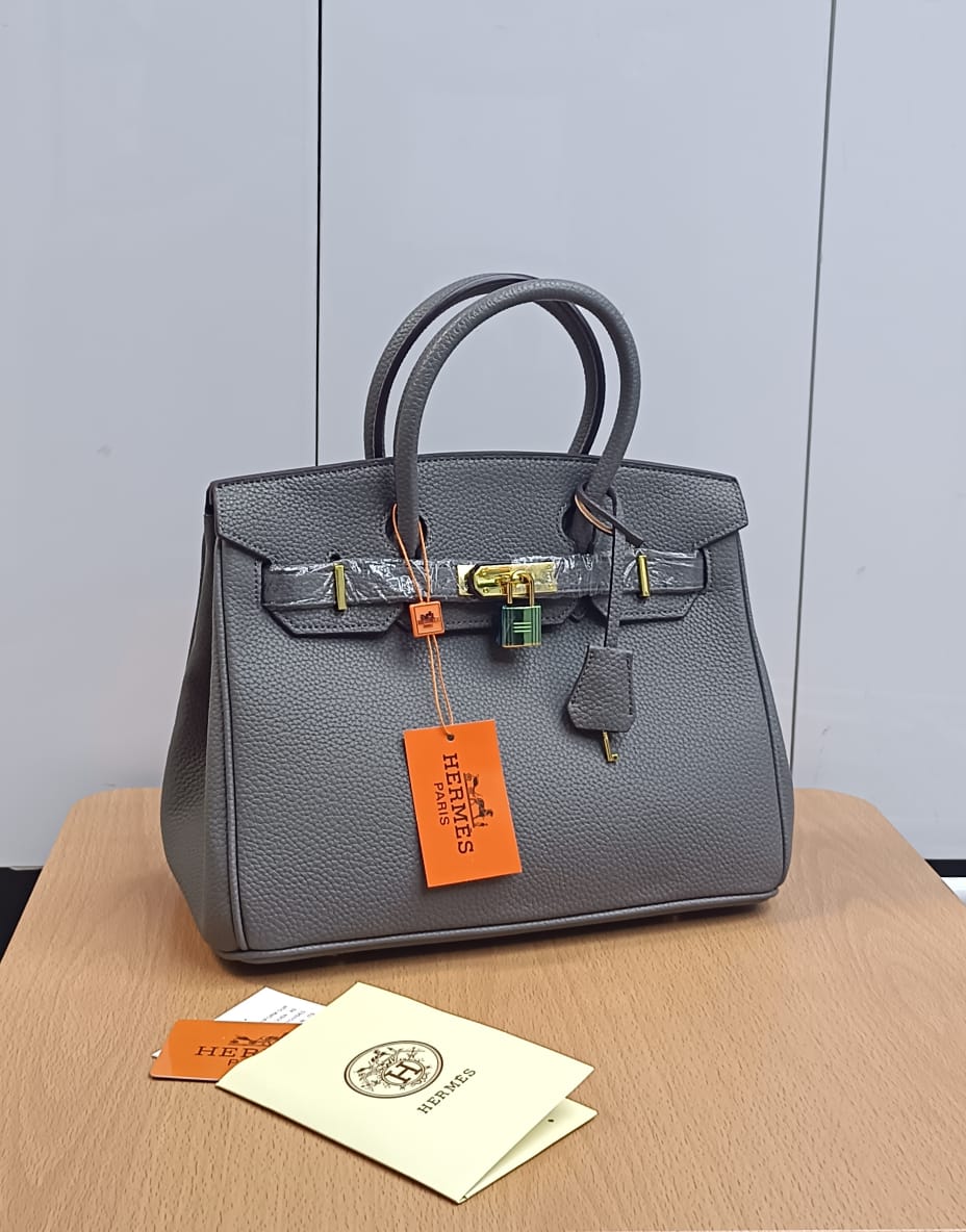 𝐇 Clemence Leather Bag (30*24*15cm) - Saadstore