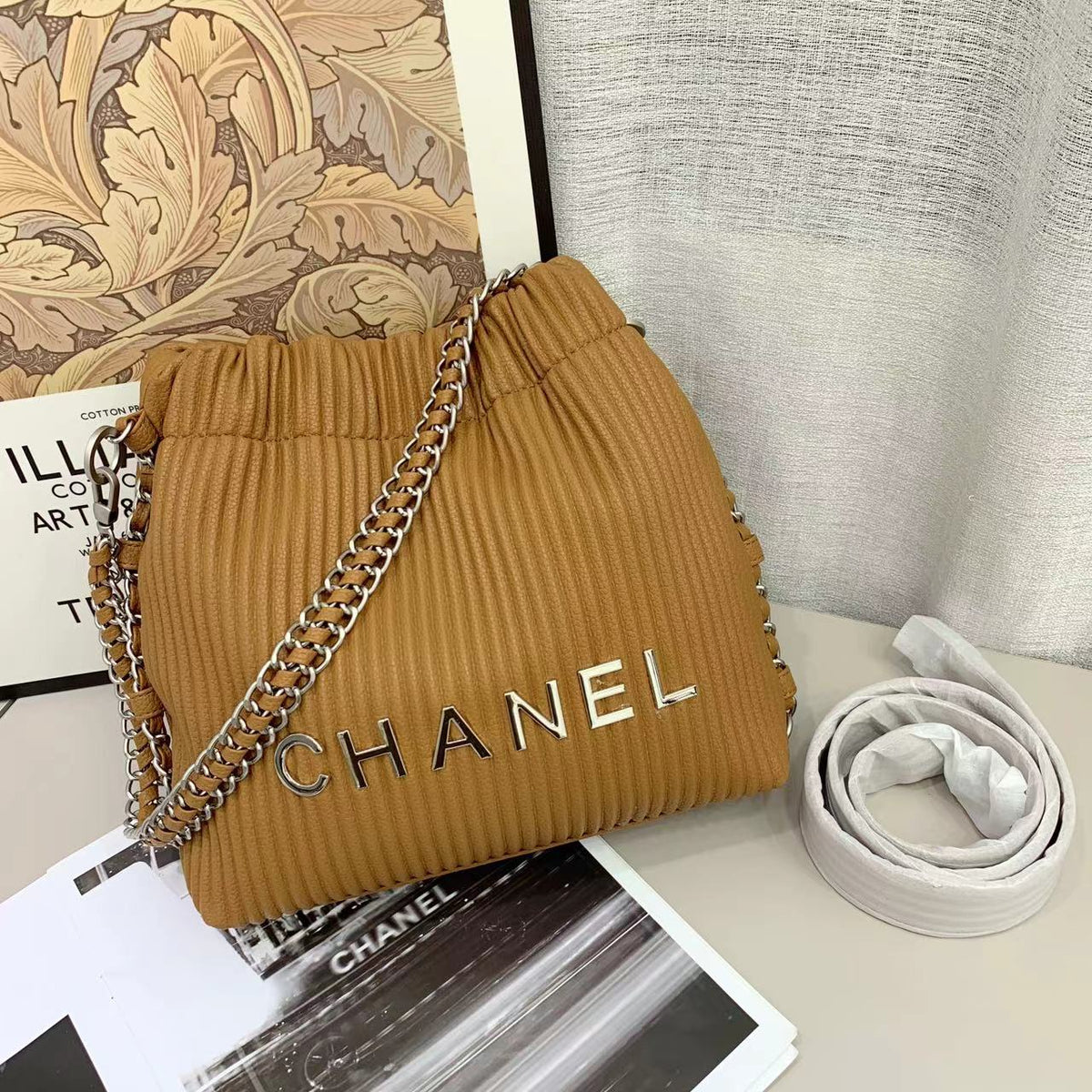 Chanel bucket shoulder bag 28cm - Saadstore