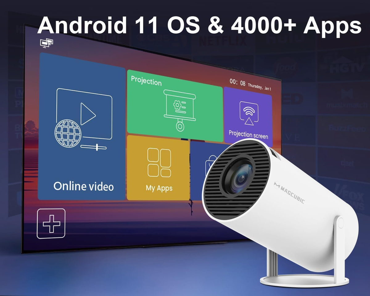 Portable Projector: Your Perfect Home, Office, and Outdoor Entertainment Companion! 6M Warranty - Saadstore