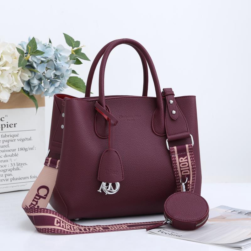 C.D Open Bar Leather Tote Bag - Saadstore
